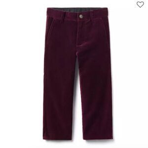Janie and Jack100048425 Burgundy Velvet The Velvet Party Pants NWT